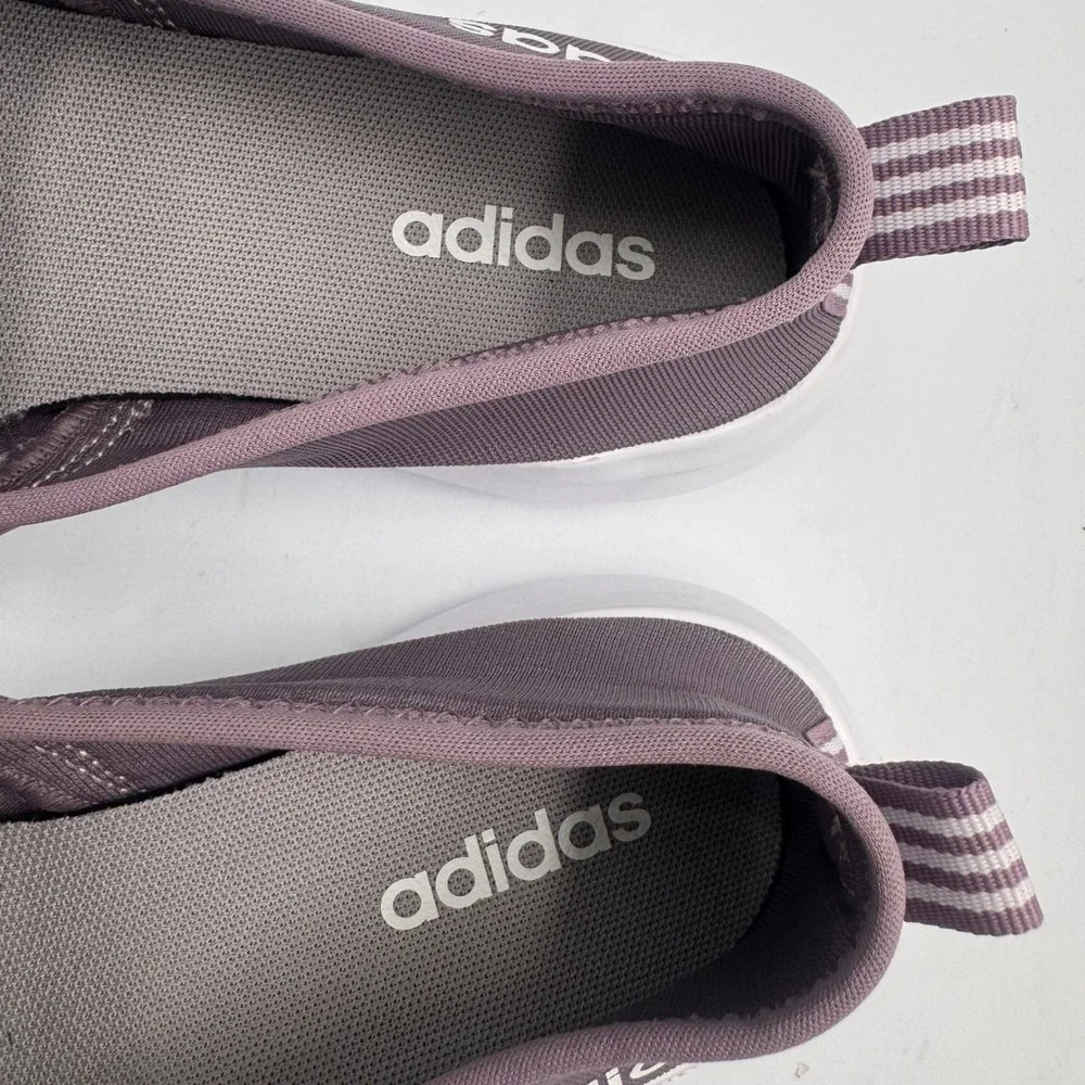 Adidas Cloudfoam Pure Slip On Sneakers Mauve Purple Womens 7.5 Walking Shoe